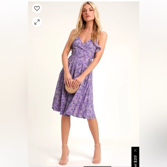 Lulus Purple Floral Dress - Picture 1 of 7